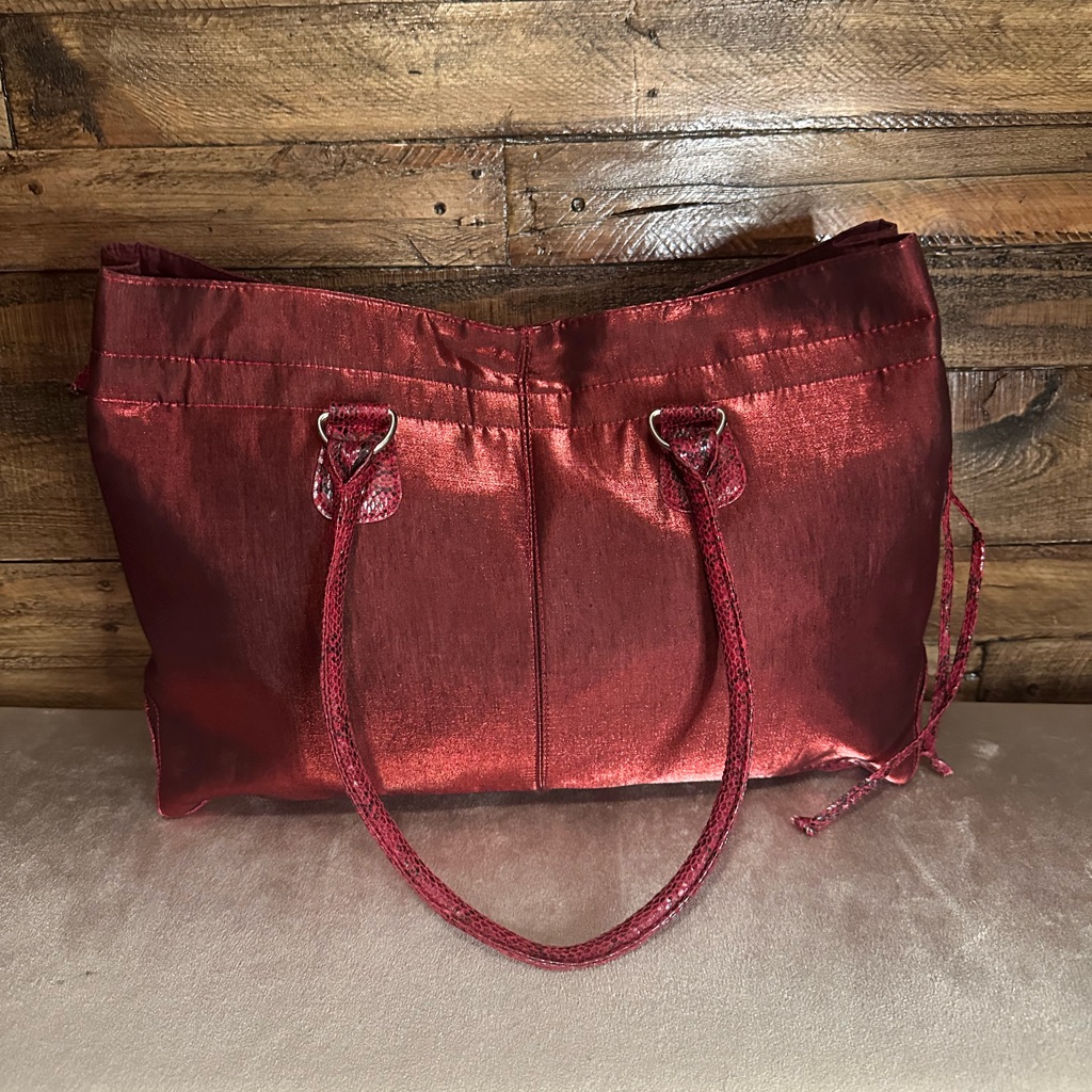 Faux Snakeskin Trimmed Travel Tote Bag By Queen Latifah